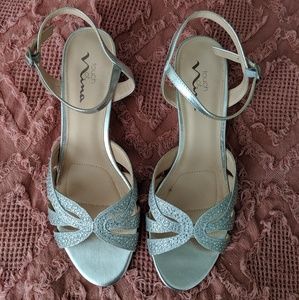 NEW Silver Wedges - prom, wedding